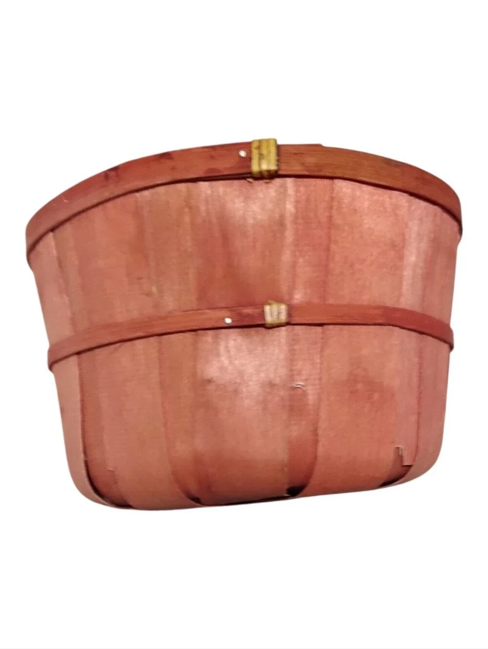 Red Wood Bushel Basket Wall Planter